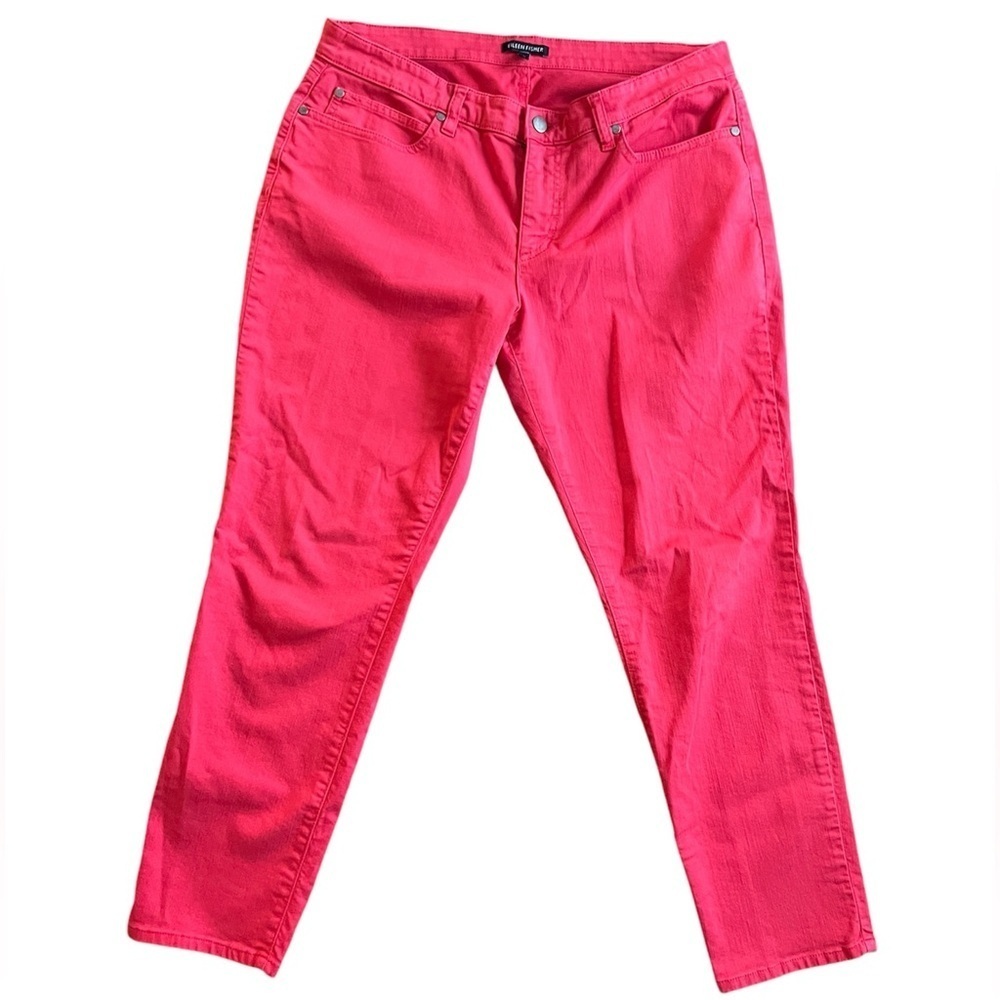 Eileen Fisher Organic Cotton Straight Leg Jeans - 12